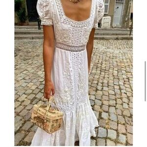LoveShackFancy BHLDN Ryan White Cotton dress NWT Wedding Embroidered Maxi 